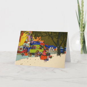 Cartão De Festividades Christmas Art Deco Greeting Card