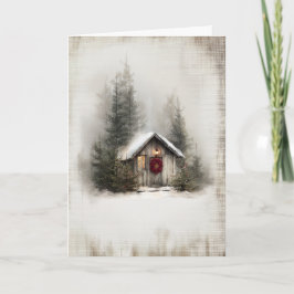 Cartão De Festividades Christmas at the Cabin