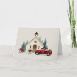 Cartão De Festividades Christmas at the Chapel