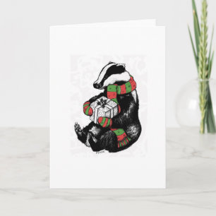 Cartão De Festividades Christmas Badger