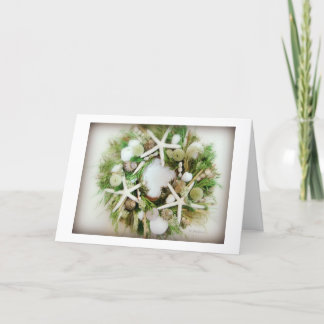 Cartão De Festividades Christmas Beach Wreath