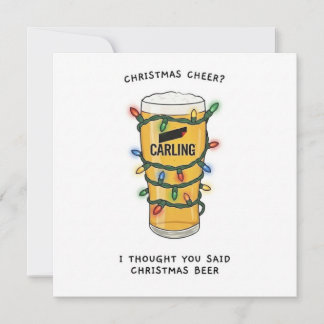 Cartão De Festividades Christmas Beer Card - perfect for a beer lover!