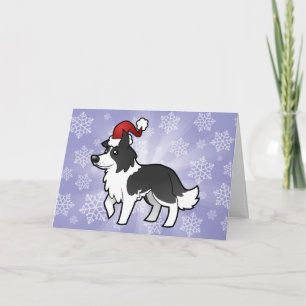 Cartão De Festividades Christmas Border Collie