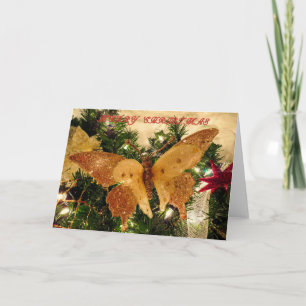 Cartão De Festividades Christmas Butterfly decorations