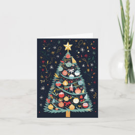 Cartão De Festividades Christmas Card - Decorative Christmas Tree
