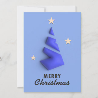 Cartão De Festividades Christmas card, modern blue christmas tree
