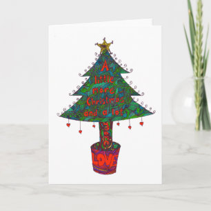 Cartão De Festividades Christmas card with a different kind of tree