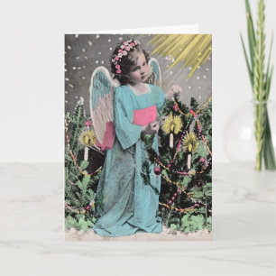 Cartão De Festividades Christmas Card with Vintage Tin Type