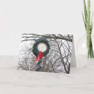 Cartão De Festividades Christmas Clock Card