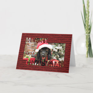 Cartão De Festividades Christmas - Cocker Spaniel X - Pepper