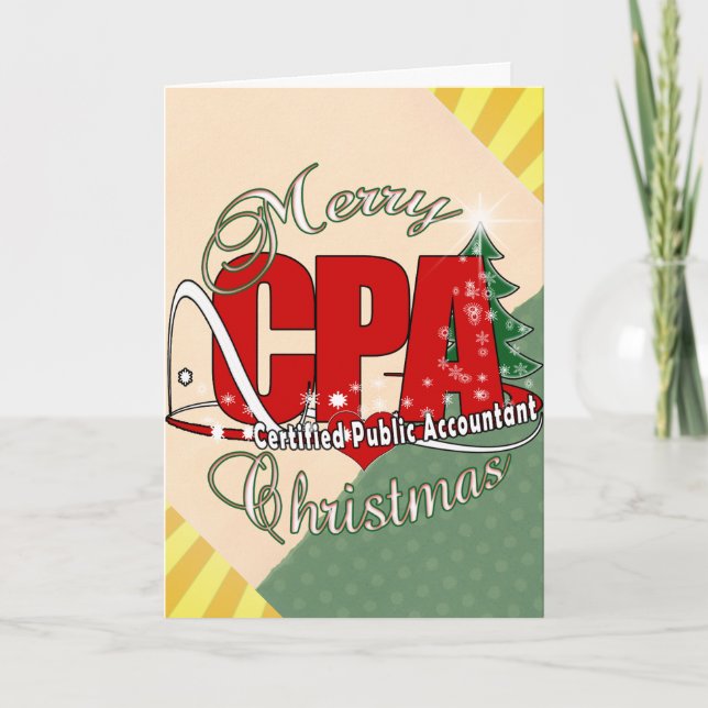 Cartão De Festividades CHRISTMAS CPA Certified Public Accountants (Frente)