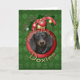 Cartão De Festividades Christmas - Deck the Halls - Doxies - Winston