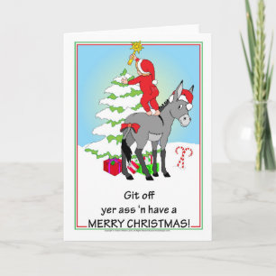 Cartão De Festividades Christmas Donkey
