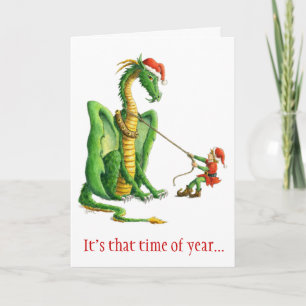 Cartão De Festividades Christmas Dragon 2012 - card
