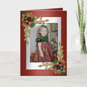 Cartão De Festividades Christmas elegant card with photo