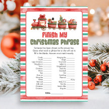 Christmas Finish the Christmas Phrase Game