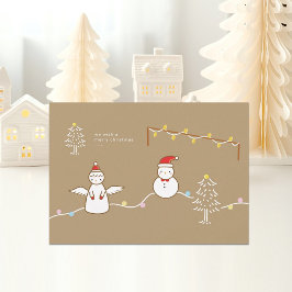 Cartão De Festividades Christmas Flat Holiday Card