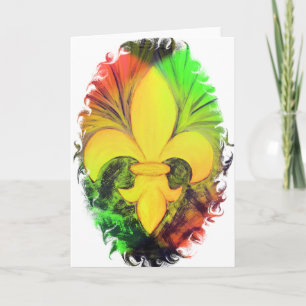 Cartão De Festividades Christmas Fleur de Lis