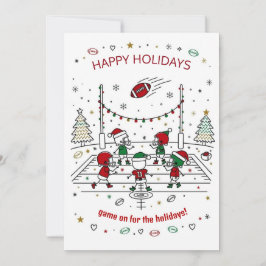 Cartão De Festividades Christmas football Ball Santa Hat Greeting Cards