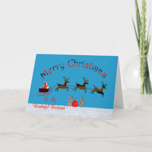 Cartão De Festividades Christmas For Husband Greeting Card