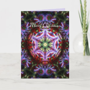 Cartão De Festividades Christmas Fractal Card
