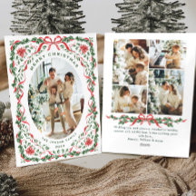 Christmas Funky Whimsical Red Bow Wreath 5 Photo