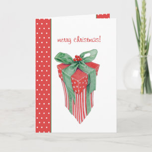 Cartão De Festividades Christmas Gift dots Card