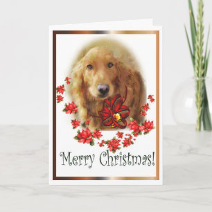 Cartão De Festividades Christmas Golden Retriever Greeting Card