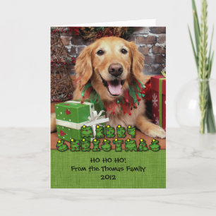 Cartão De Festividades Christmas - Golden Retriever - Sidney