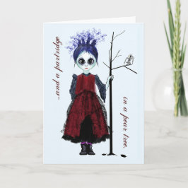 Cartão De Festividades Christmas goth girl