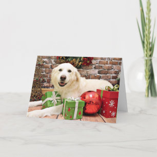 Cartão De Festividades Christmas - Great Pyrenees Labrador X - Ginny