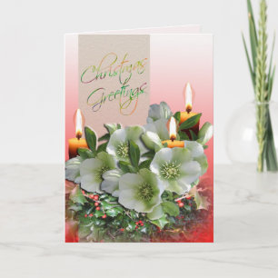 Cartão De Festividades Christmas Greetings Card - Hellebores
