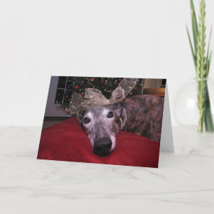 Cartão De Festividades Christmas Greyhound Cheer