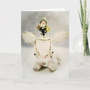 Cartão De Festividades Christmas Holiday Greeting Card with Aldo and Elf