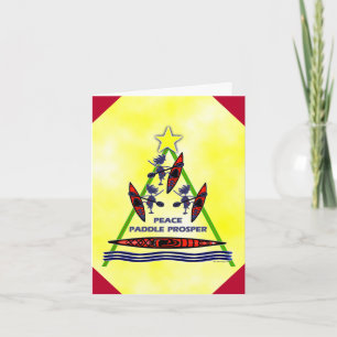 Cartão De Festividades Christmas Holiday Kayak Card