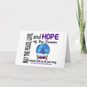 Cartão De Festividades Christmas Holiday Snow Globe 1 Alzheimer's Disease