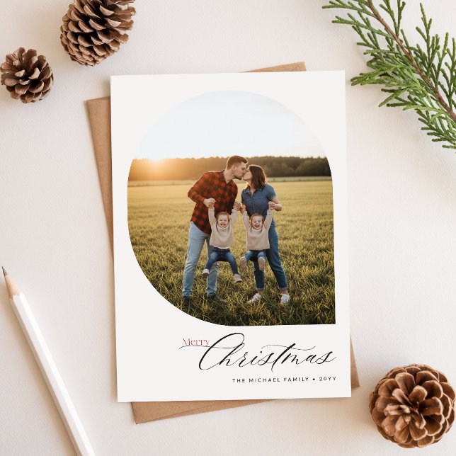 Cartão De Festividades Christmas Holiday Wish With Photo Holiday Card (Criador carregado)