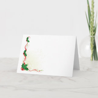 Cartão De Festividades Christmas Holly Border