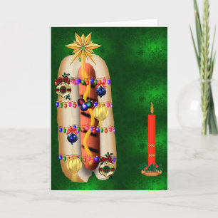 Cartão De Festividades Christmas Hotdog