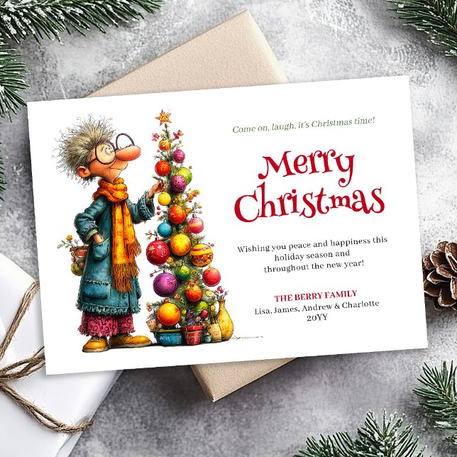 Cartão De Festividades Christmas Humor Woman Custom Greeting Download (Christmas Humor Woman Custom Greeting Download)