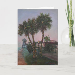 Cartão De Festividades CHRISTMAS IN OLD FLORIDA Greeting Card