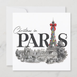 Cartão De Festividades Christmas In Paris Holiday Card