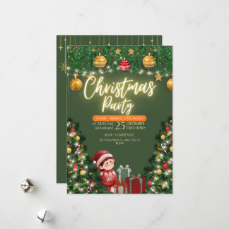 Cartão De Festividades Christmas Invitation Card – Custom Holiday Party