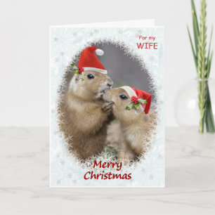 Cartão De Festividades Christmas Kiss Card WIFE