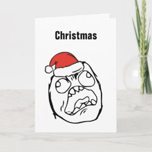 Cartão De Festividades Christmas Le Me Memes Troll Mad Custom EDITABLE