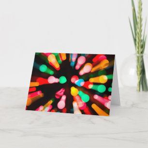 Cartão De Festividades Christmas Lights At Warp Speed