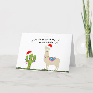 Cartão De Festividades Christmas Llama