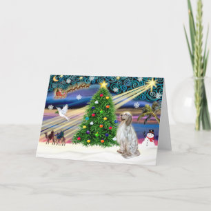 Cartão De Festividades Christmas Magic English Setter