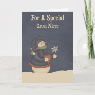 Cartão De Festividades Christmas Magic Snowflake Great Niece