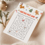 Cartão De Festividades Christmas Maze Game<br><div class="desc">Challenge your brain with our Christmas Maze Printable Game! A simple,  festive puzzle that’s perfect for holiday entertainment.

76SE C</div>